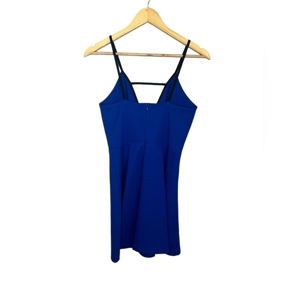 Amanda Uprichard Blue Mini Dress Plunging Neckline S - Picture 5 of 6